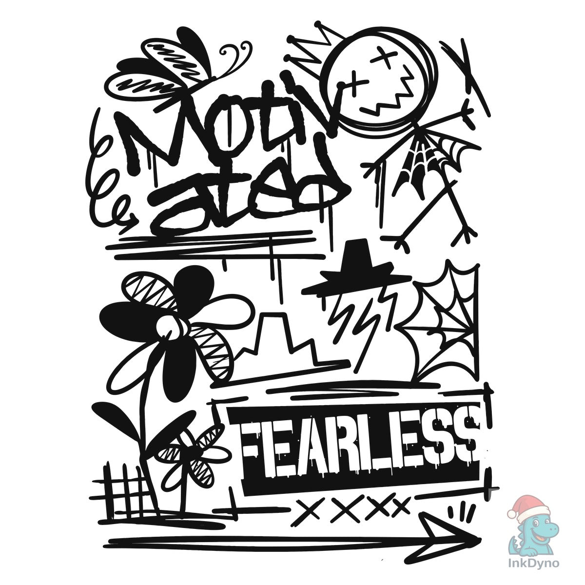 Motivated Graffiti Streetwear Heat-Ready Art