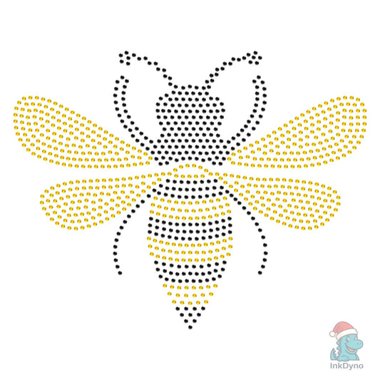 Bee Rhinestone Template - DTF Transfer