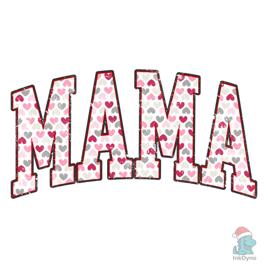 Mama Hearts Retro Varsity - DTF Transfer
