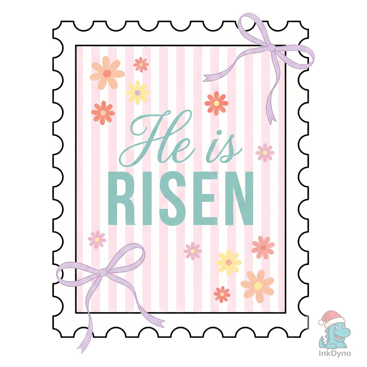 He is Risen Christian Easter Stamp