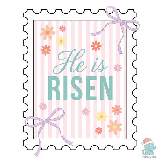 He is Risen Christian Easter Stamp - DTF Transfer