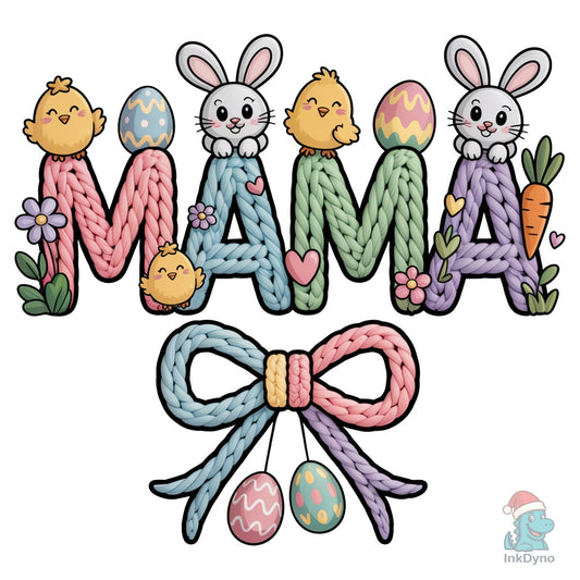 Preppy Easter Mama Faux Yarn Mama - DTF Transfer