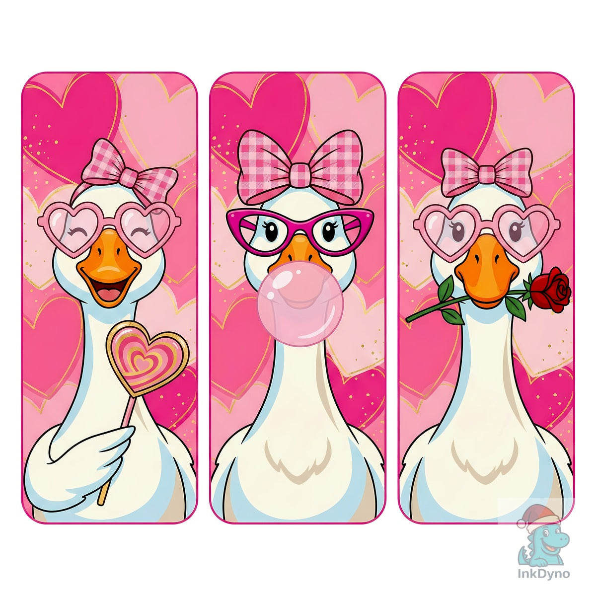Cute Valentine Goose Love