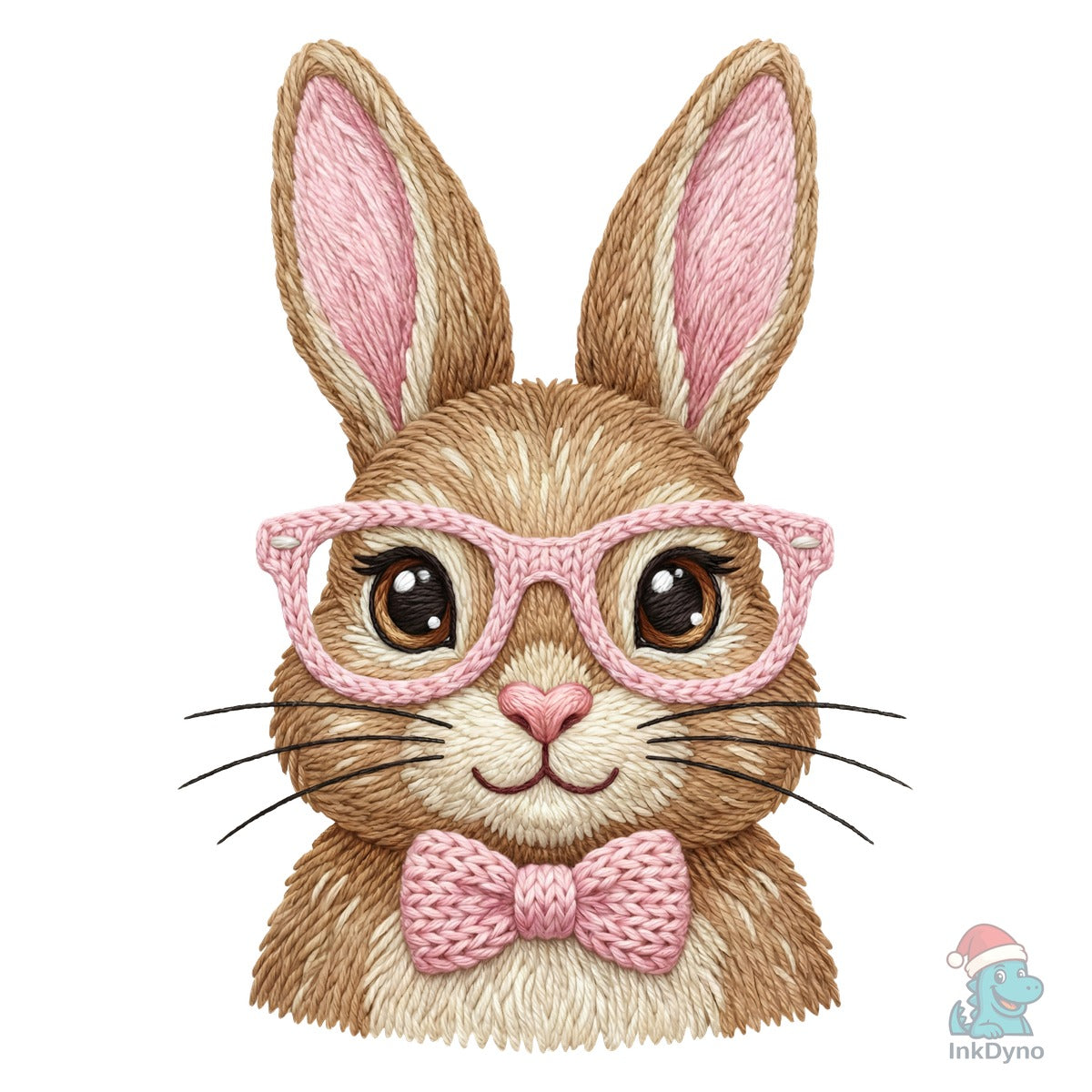 Faux Yarn Style Cute Bunny Sublimation