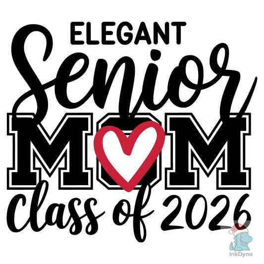 Bold Senior Mom Heart Graphic - DTF Transfer