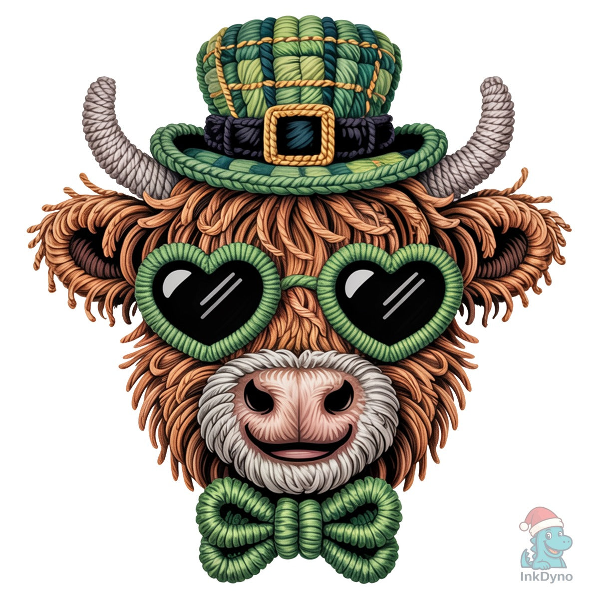St. Patrick's Day Cow Faux Yarn