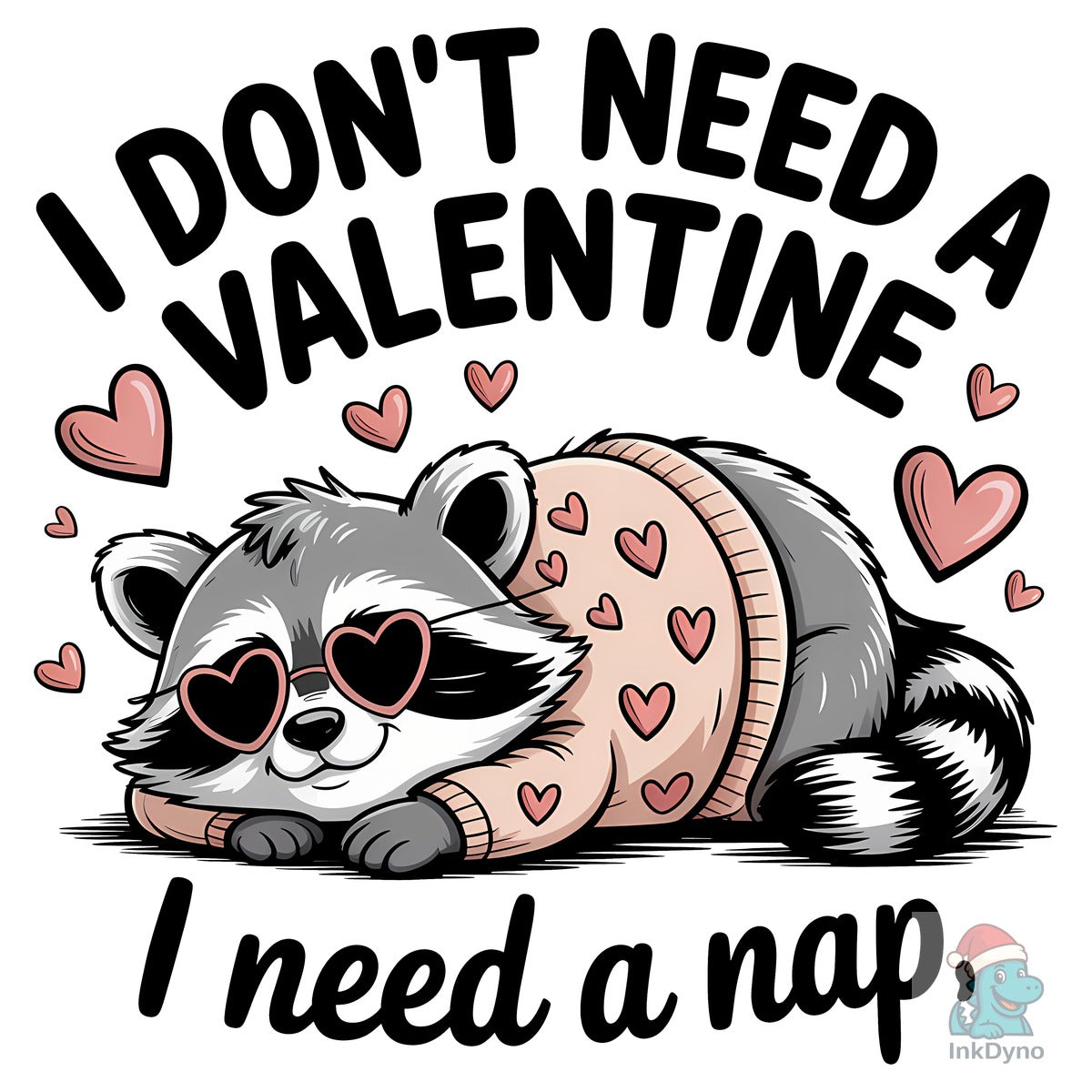 Anti Valentine's Raccoon T-shirt