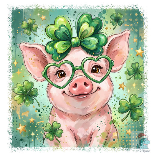 Cute Lucky Pig St Patrick's Day - DTF Transfer