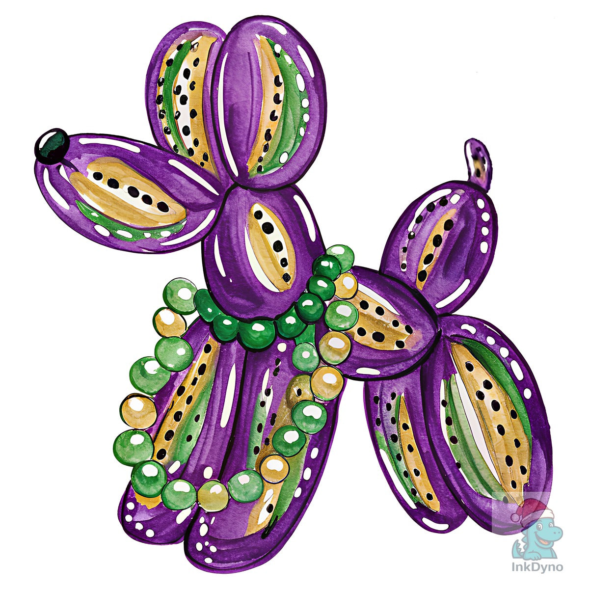 Mardi Gras Balloon Dog