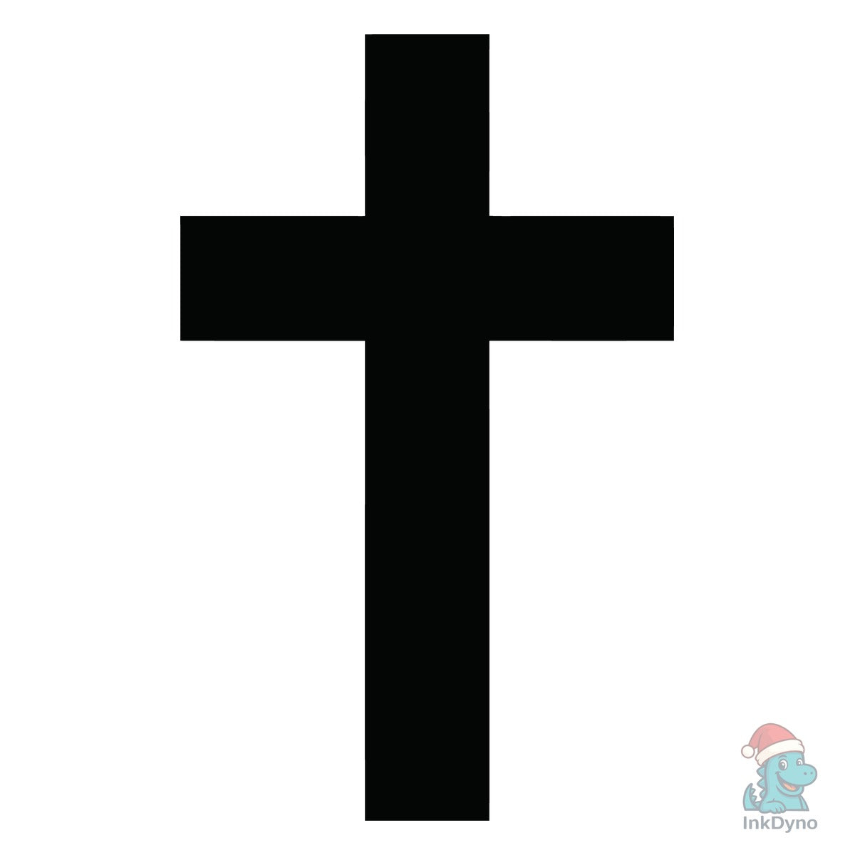 Simple Bold Black Cross Silhouette