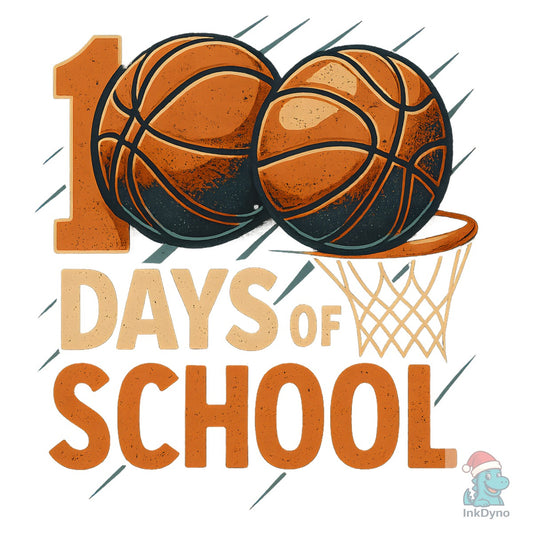 Basketball Lover 100 Days of School Art - DTF Transfer