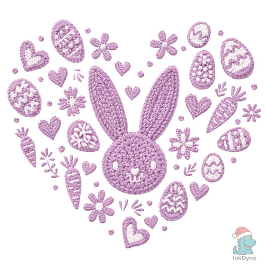 Easter Heart Easter Bunny - DTF Transfer