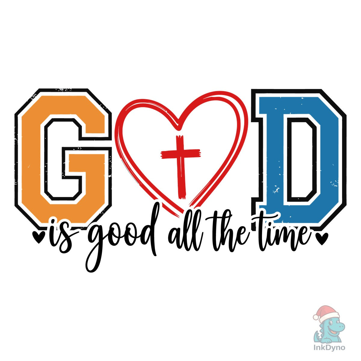 God is Good Heart Design