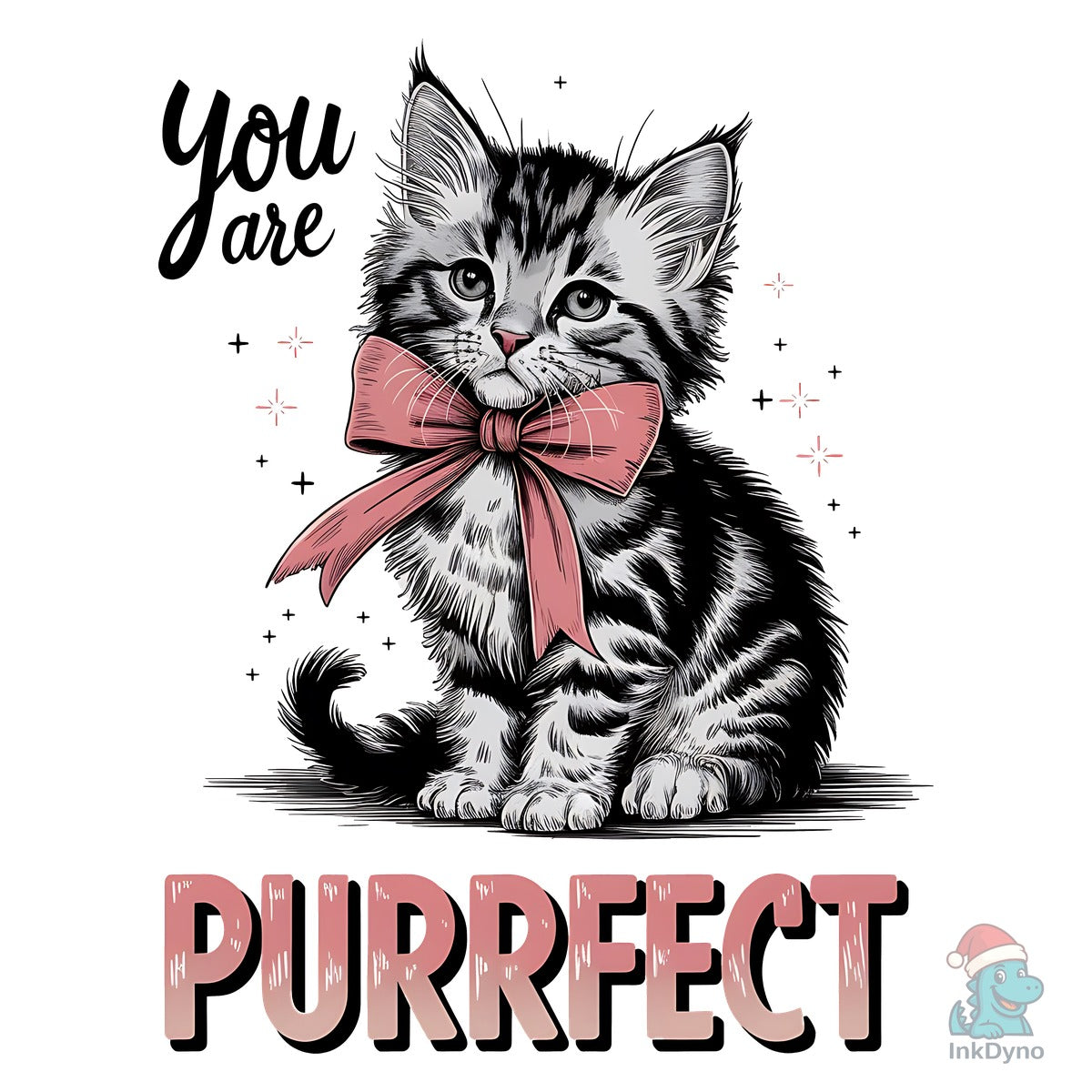 Vintage Valentine's Day Cat Design
