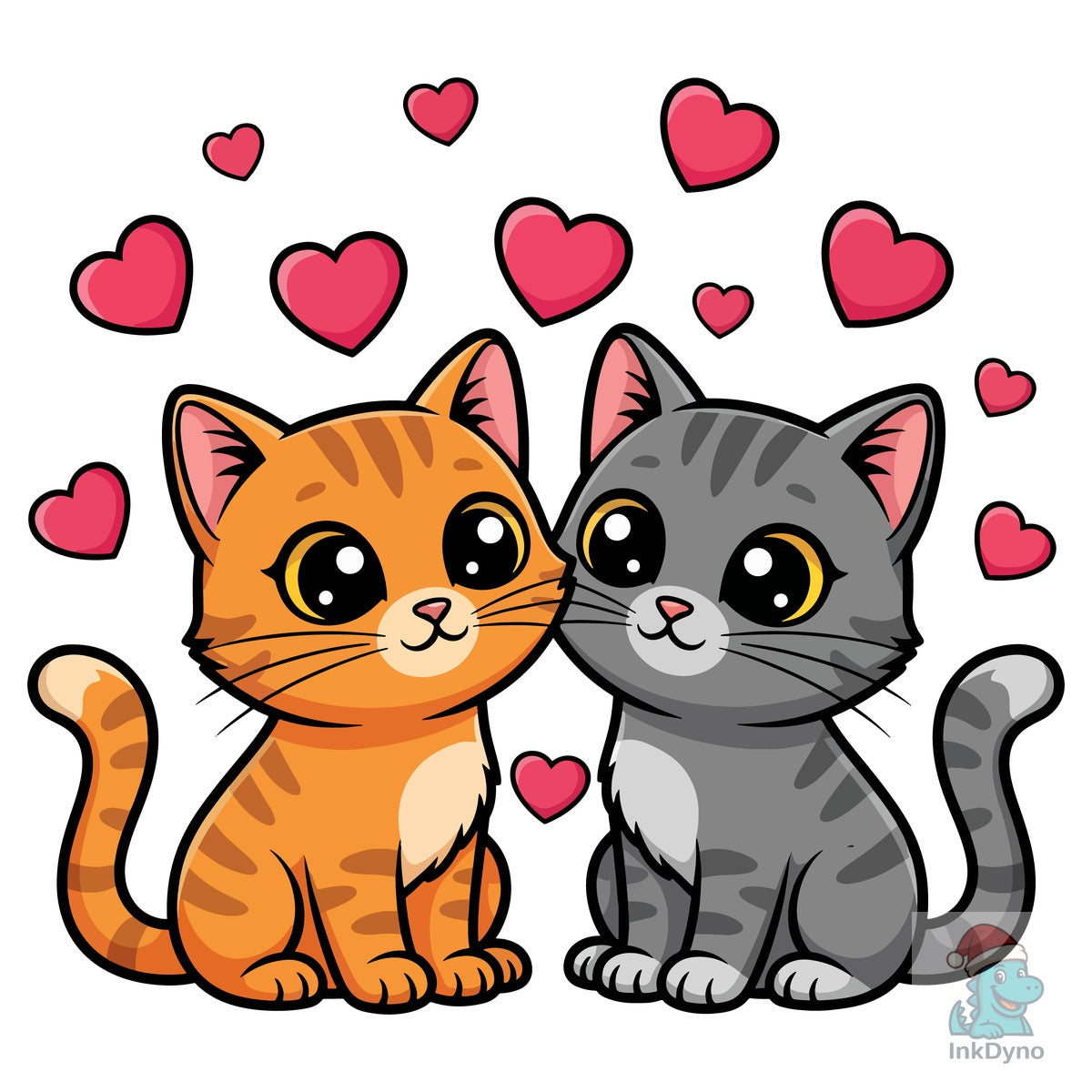 Cute Cat Love Valentine's Day T-Shirt