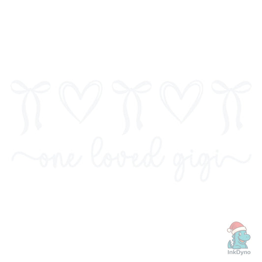 Gigi Valentine One Love Gigi Bow Heart - DTF Transfer