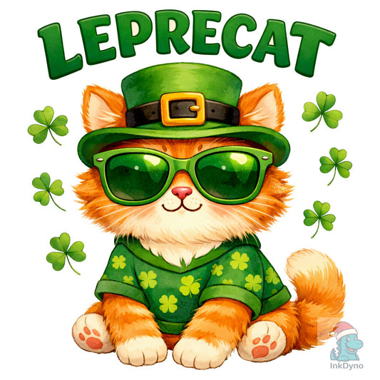 Leprecat Cute St Patrick's Cat - DTF Transfer