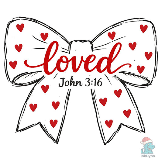 Christian Valentine Coquette Bow - DTF Transfer