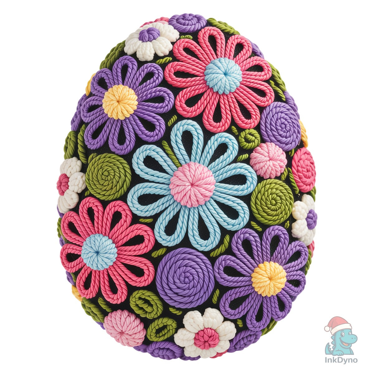 Easter Faux Yarn Chunky Crochet Egg