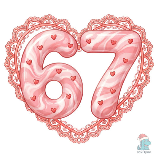 67 Valentine Heart Sublimation - DTF Transfer