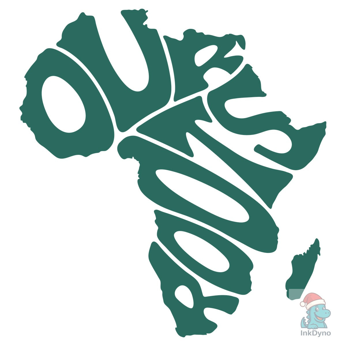 Africa Map Word Art