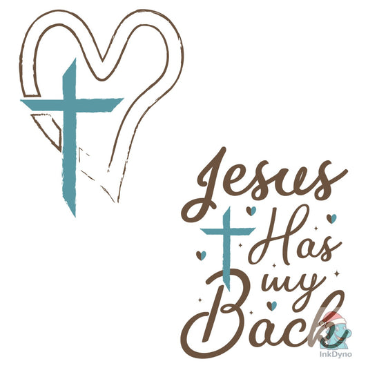 Jesus Has My Back Faith - DTF Transfer