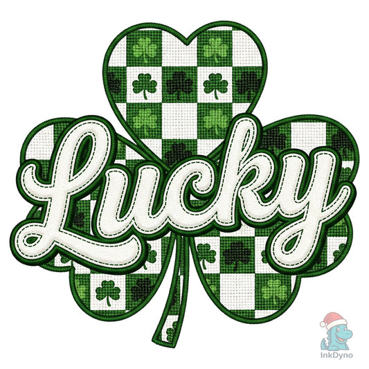 Lucky Yarn Embroidery Shamrock - DTF Transfer