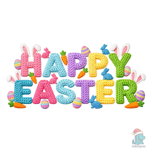 Crochet Happy Easter - DTF Transfer
