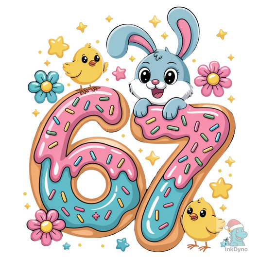 67 Easter Birthday Cute Bunny Chick - DTF Transfer