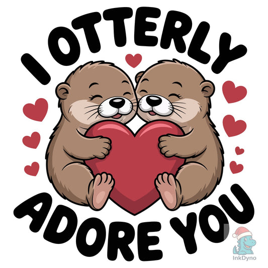 Cute Otter Valentine's Day - DTF Transfer