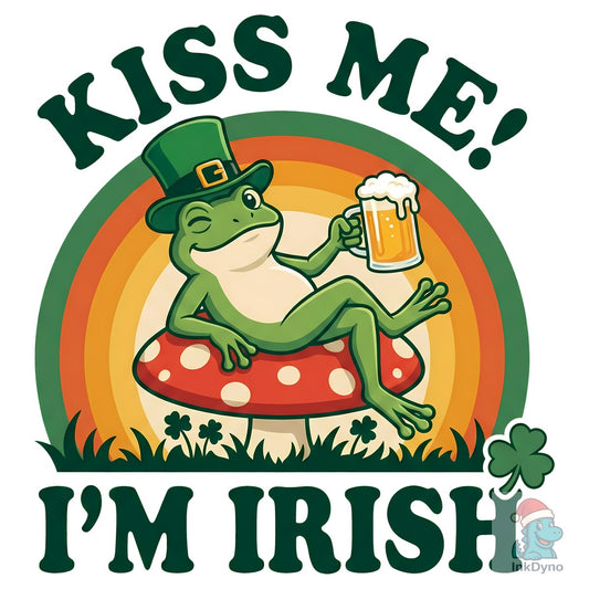 Kiss Me I'm Irish Frog Design - DTF Transfer