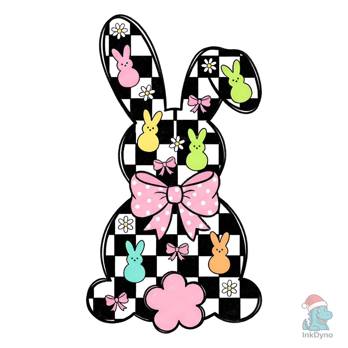Pink Easter Bow Bunny