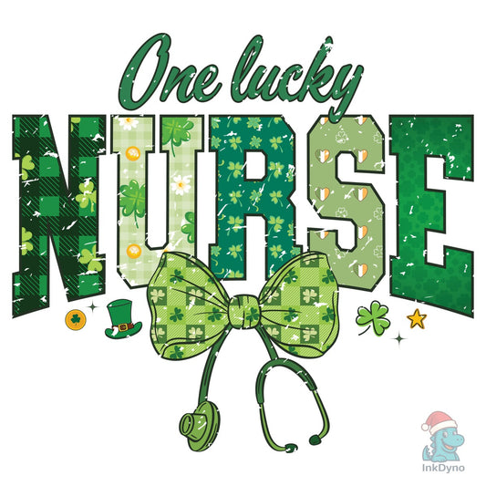 Nurse St Patricks One Lucky Nurse - DTF Transfer