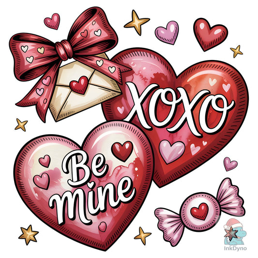 Xoxo Valentine Be Mine Design - DTF Transfer