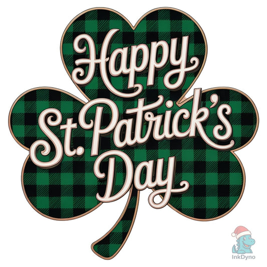 Happy St Patrick's Day Clover - DTF Transfer