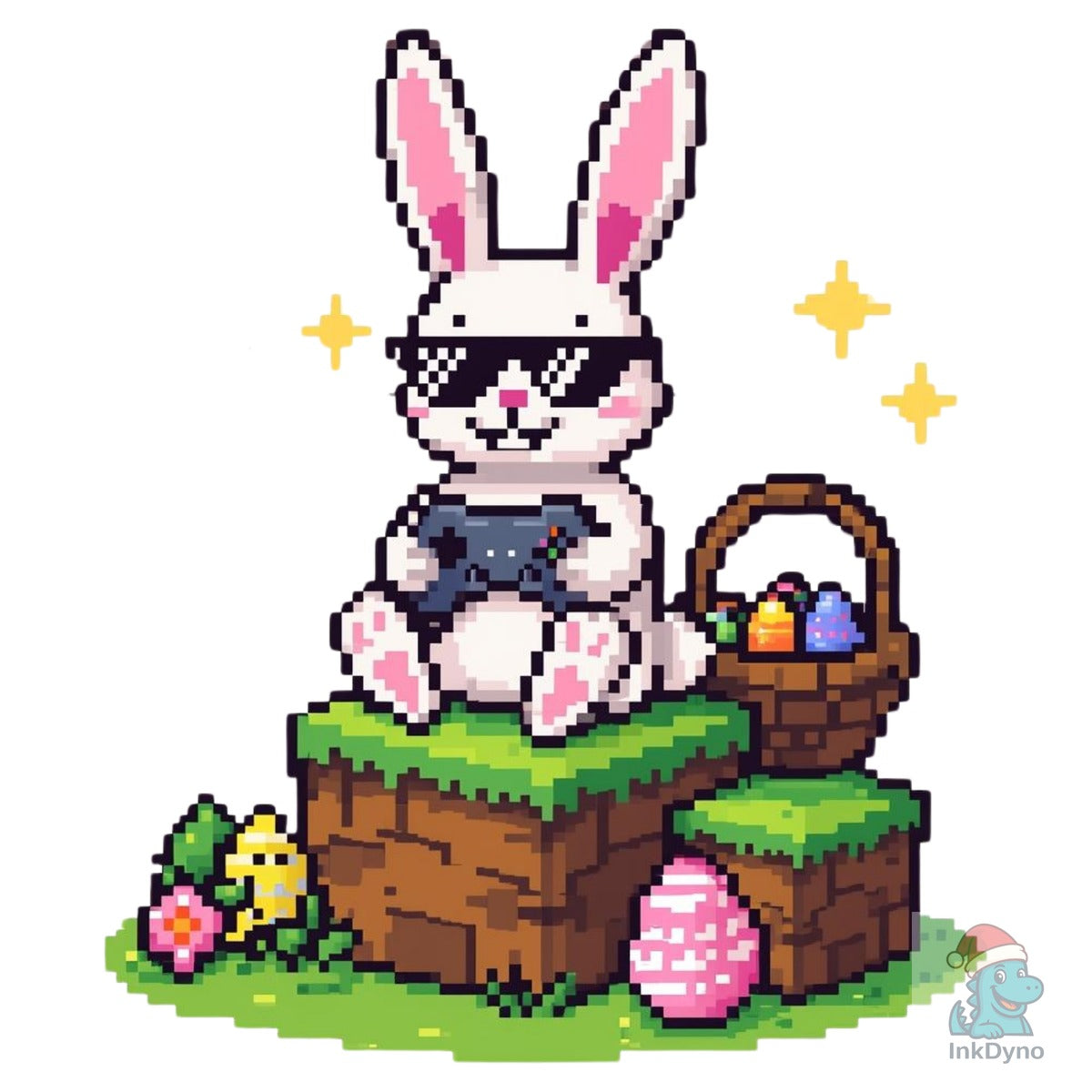 Pixel Gamer Bunny Easter Sublimation