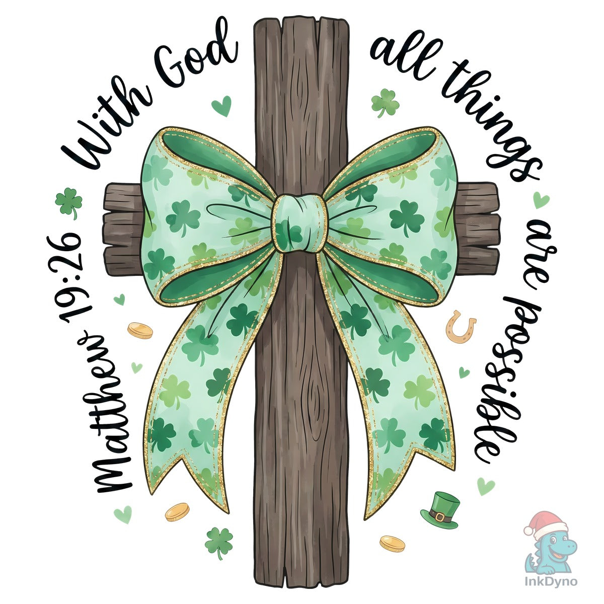 St Patrick's Day Cross Bow Sublimation