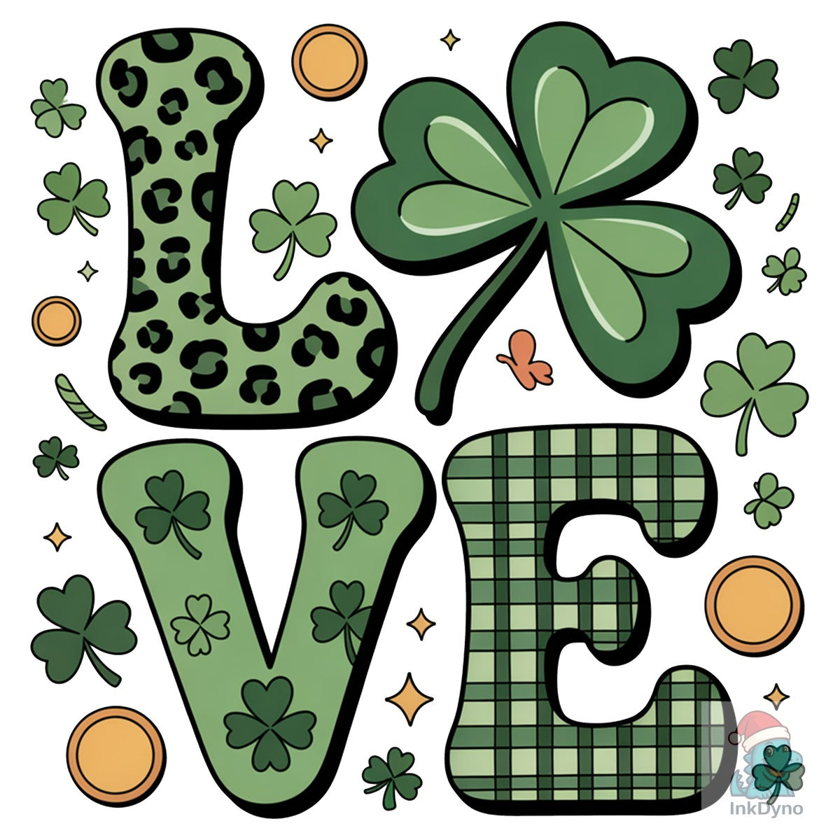 Preppy St Patrick's Love Retro Luck
