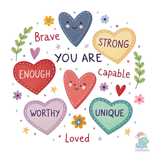 Valentine Candy Heart You Are Enough - DTF Transfer