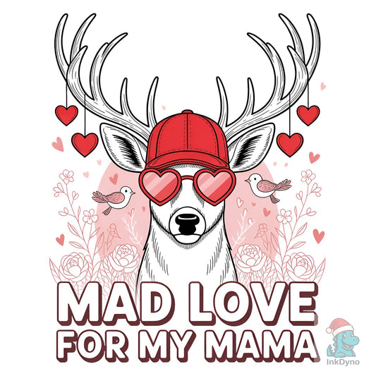 Boys Valentines Mad Love for Mama P - DTF Transfer