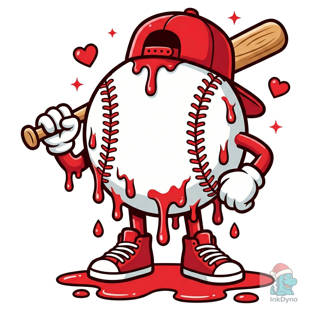 Cute Baseball Valentine Dripping