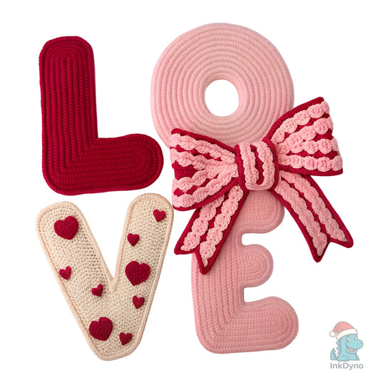 Faux Yarn Valentine Love Valentine - DTF Transfer