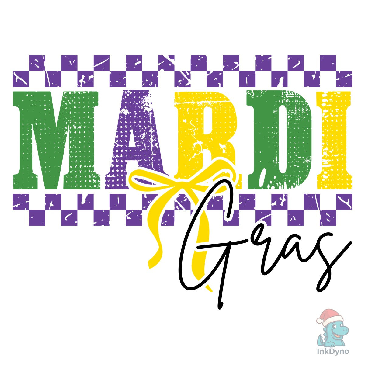 Mardi Gras Shirt Design Coquette Bow
