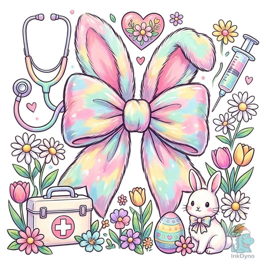 Easter Nurse Coquette Stethoscope - DTF Transfer