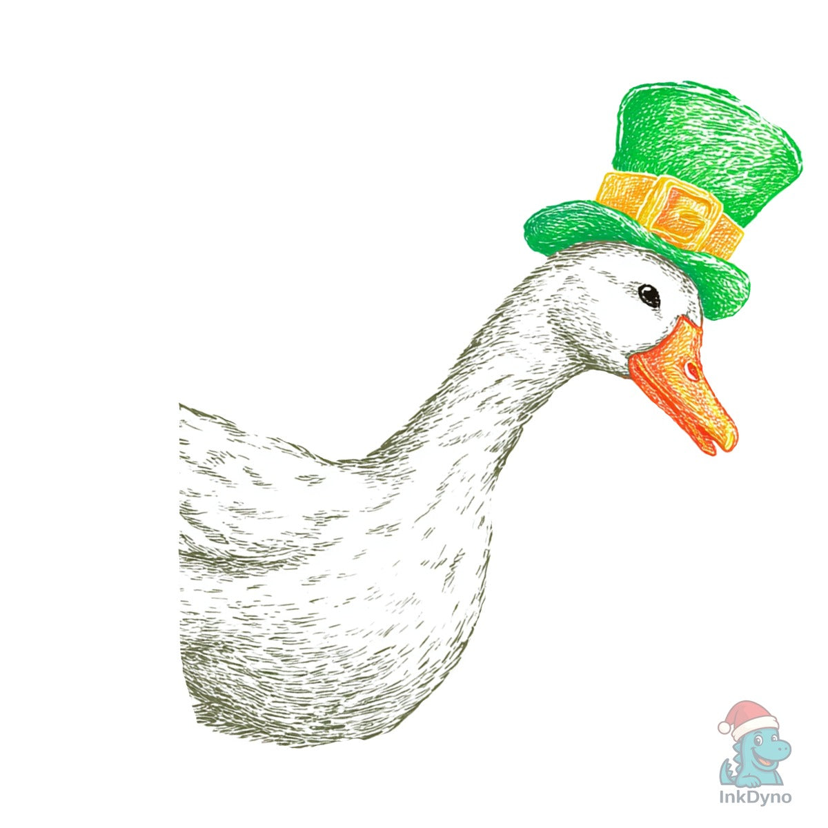 Retro St Patricks Day Goose
