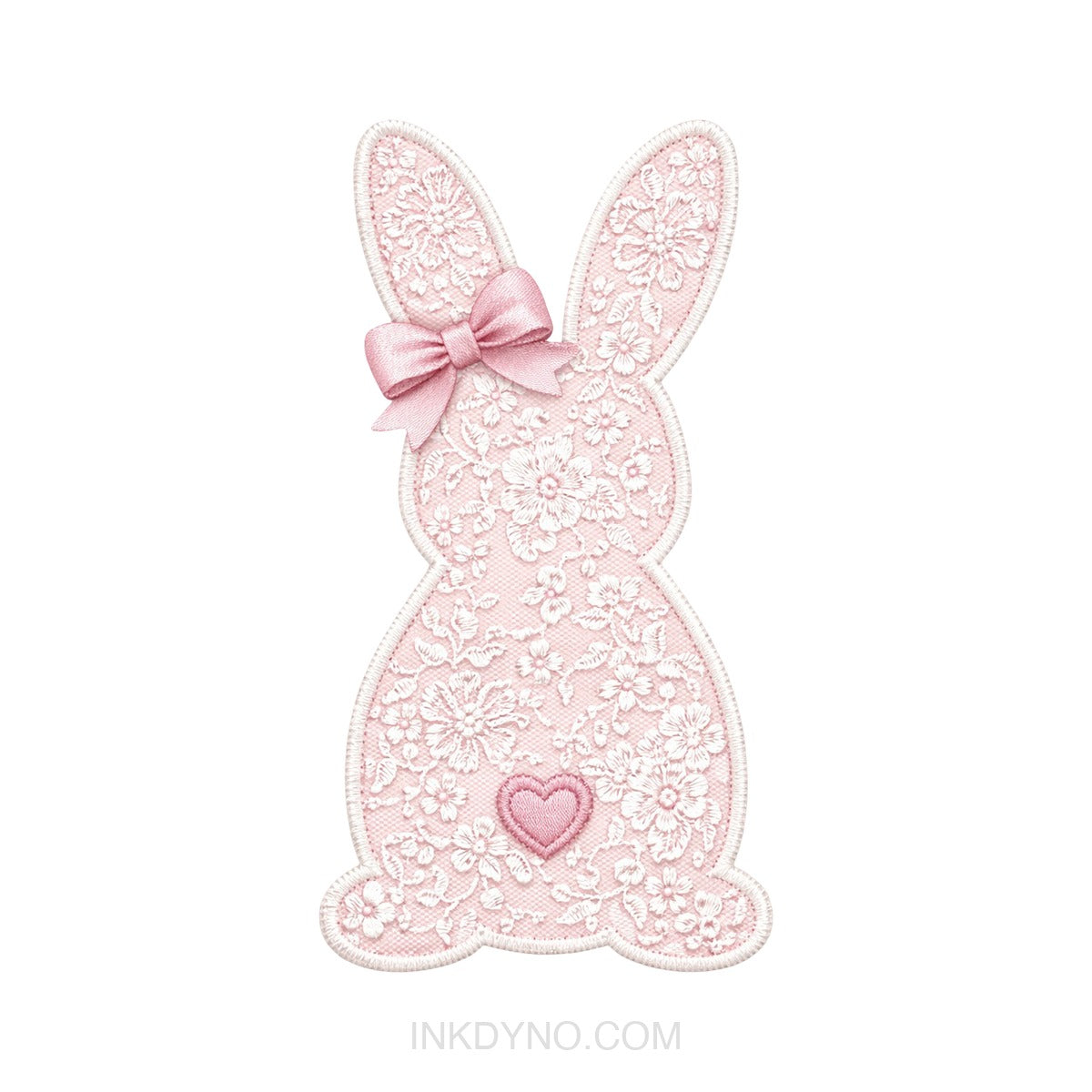 White Lace Bunny Coquette Bow