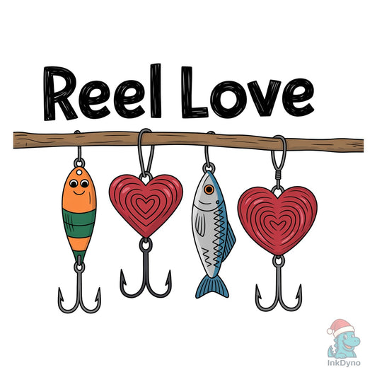 Reel Love Boys Valentines Fishing - DTF Transfer