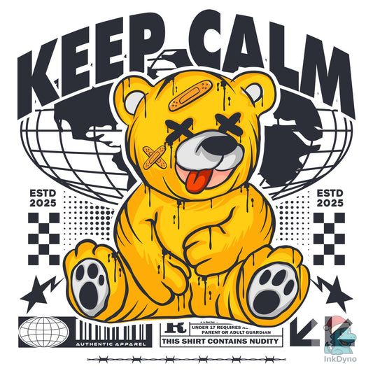 Bear Illustration Graffiti Urban Design - DTF Transfer