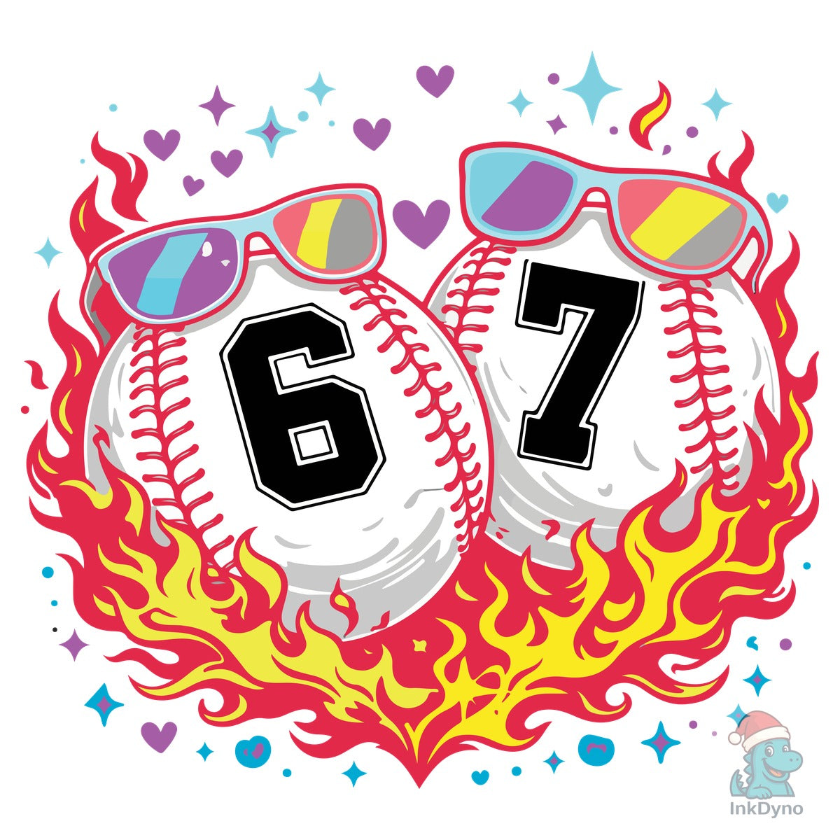 Flaming Baseball Couple Trendy 67 Meme