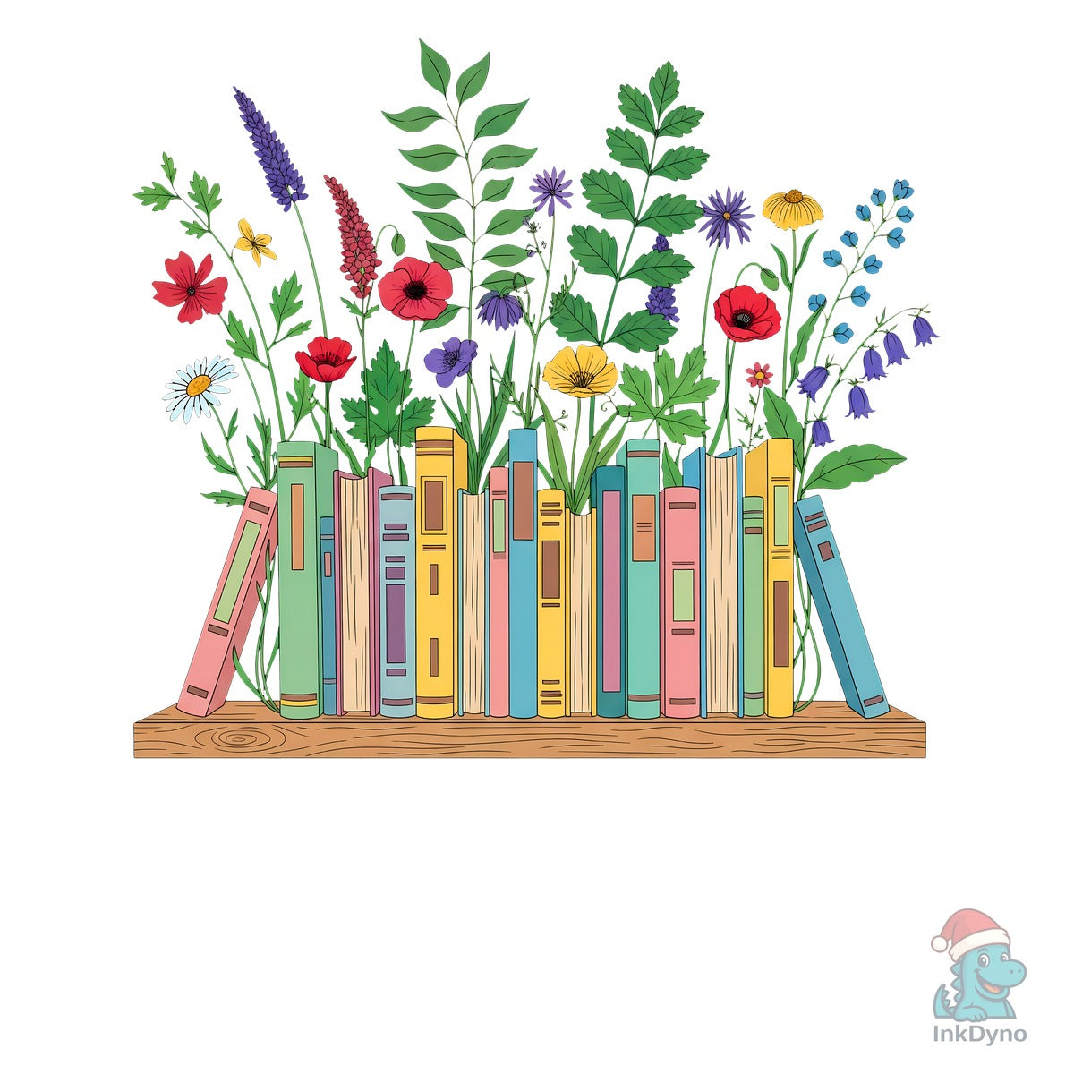 Floral Book Stack Retirement Design